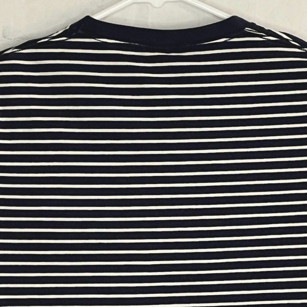 Scotch & Soda Crew Neck T Shirt Mens Size S Blue Stripe Short Sleeve Retro Tee - Picture 5 of 12